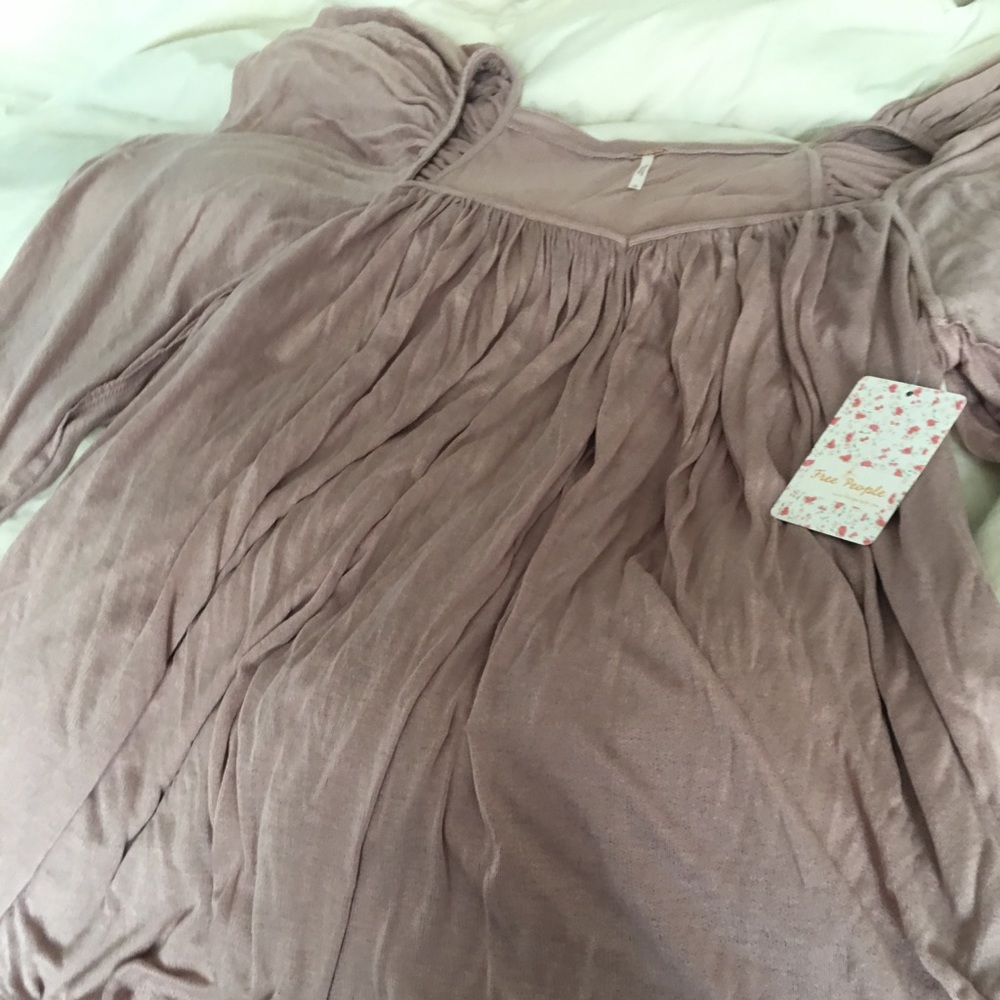 Free People hi/low drape blouse